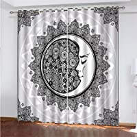 Michance Cortinas De Impresión De Plumas 3D Cortinas Opacas De Interior Adecuado para Cortinas De Balcón- Dormitorio Y…